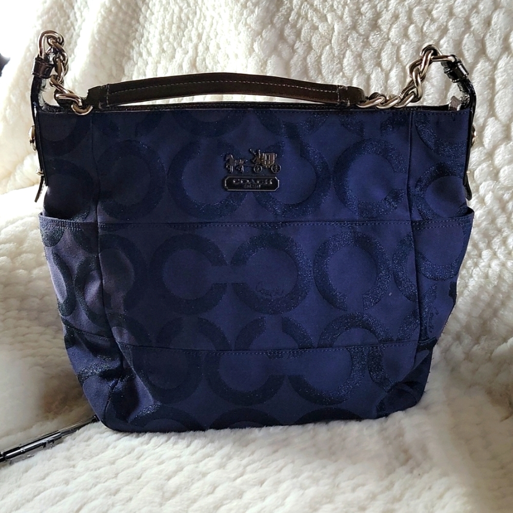 Authentic Coach Tribeca op Art satchel bag.